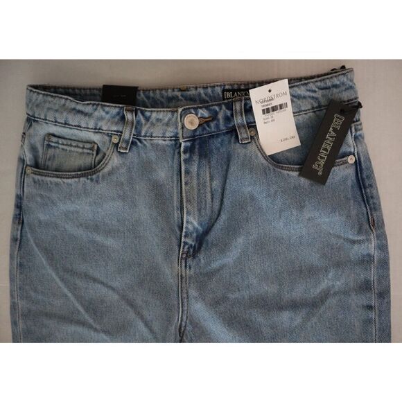 BLANKNYC Women's Sz 28 Blue Denim Floral Design Bottoms Hi-Rise Crop Jeans - Picture 6 of 10